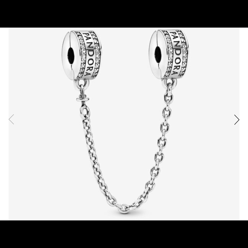 Pandora Logo Safety Chain Clip Charm